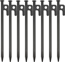 8 Pack Tent Stakes Heavy Duty Metal Tent Pegs For Camping Steel Tent Stakes 8 - £29.00 GBP