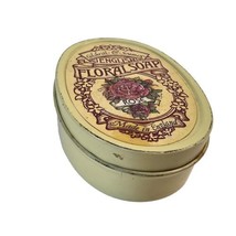 Vintage Tin Gilchrist and Soames Rose Floral Soap Container Small English Oval - £10.39 GBP