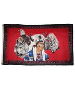 K&#39;s Novelties 3x5 Indian Native American Eagle Wolf Bison Buffalo Polyes... - $17.60 CAD