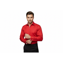 Men Shirt J.Valintin Turkey Usa Egyption Cotton High Collar 1514 Christmas Red image 4