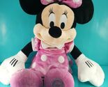 Disney Store Minnie Mouse 19&quot; Pink Authentic Patch Plush Stuffed Animal ... - €15,85 EUR