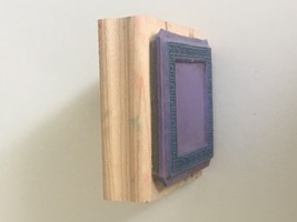 Stampin Up Rubber Stamp Square Picture Frame Decorative Art Design 1.25&quot; Center - £2.39 GBP