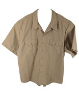 DSCP Khaki Uniform Shirt Military Mens 4XL XXXXL Quarterdeck US NAVY SS ... - $34.65