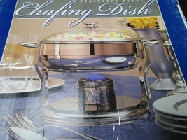 STAINLESS STEEL CHAFING DISH WITH WARMER AND COVER NEW - $74.25