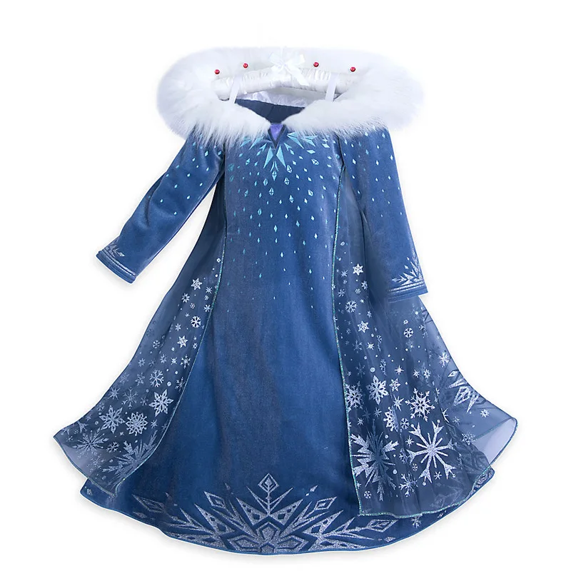 Fancy Cosplay Girls  Dress Snowflake Costume For  Christmas Kids Party Dresses H - £35.22 GBP