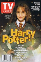 ORIGINAL Vintage Oct 27 2001 TV Guide Harry Potter Emma Watson 1st Cover - £23.70 GBP