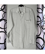 Hennessey striped long sleeve button down shirt size 15.5, 32/33. - $10.78
