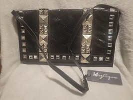 Miztique Black With Silver Studs Handbag Strap Handle NWT - £11.44 GBP