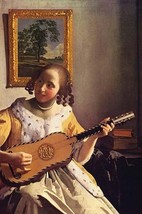 The Guitar Player by Johannes Vermeer - Art Print - £17.37 GBP+