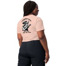 Women’s Crop Top – Country Cow (Back Print, Pale Pink) - $49.99