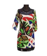 Cache Black Red Green White Lot 2 Pcs Bundle Silk Sequin Dress New $198 NWT - $108.32 CAD