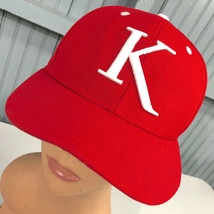 Richardson Surge Fitted 7 1/8 Red Big Letter K Baseball Hat Cap - £10.38 GBP