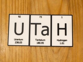 UTaH | Periodic Table of Elements Wall, Desk or Shelf Sign - £9.40 GBP