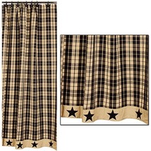 Country Black Star Shower Curtain - SALE - $901.00 MXN