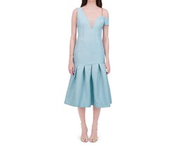 Bethelhelena Tea Garden Off-Shoulder V-Neck Dress Pale Azure - $9,827.83 MXN