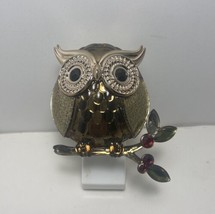 Bee &amp; Willow Gold Owl W Ivy Scented Oil Plug in Warmer Single Holder No Oil Read - $12.64