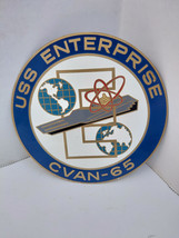 Navy USS Enterprise CVAN-65 Metal/Tin Sign Plate Rare - $139.99