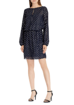 New American Living Navy Blue Chiffon Blouson Dress Size 16 $89 - £43.38 GBP