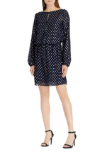 New American Living Navy Blue Chiffon Blouson Dress Size 16 $89 - £41.19 GBP