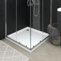 vidaXL Shower Base Tray with Dots White 35.4&quot;x35.4&quot;x1.6&quot; ABS - $257.34