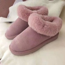 Boots new 2021 women genuine leather snow boots 100 natural wool inside snow boots warm thumb200