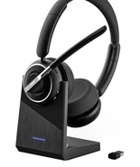 PrancyBt Bluetooth Headset V5.2 Wireless AI Noise Cancelling KH120M+Char... - $19.79