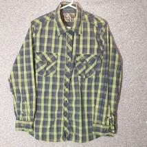 RealTree Shirt Men&#39;s Large Plaid Button Down Collared Western Outdoors - $12.86