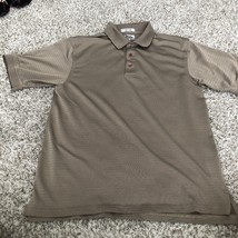 tri mountain polo short sleeve mositure wicking size large - $12.97