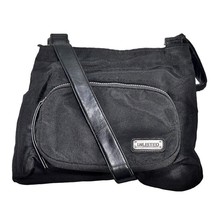 UNLISTED Women&#39;s Handbag Black Nylon Crossbody Messenger Bag - £10.65 GBP