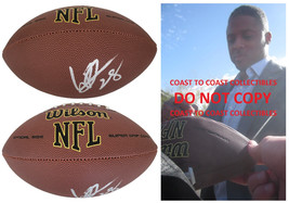 Warrick Dunn Tampa Bay Buccaneers Falcons signed football proof COA autographed - £178.60 GBP