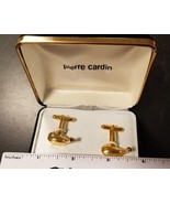 New Gold toned Golf Club Driver Head Cufflinks Men&#39;s Jewelry NWOT on Card - £23.80 GBP