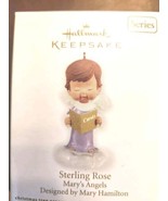 2912 Hallmark Mary&#39;s Angels ~ Sterling Rose ~ Ornament #25 in Series - €13,88 EUR