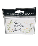 Greenbrier Refrigerator Rectangular Ceramic Magnet-“Love Never Fails” 4x... - £12.39 GBP