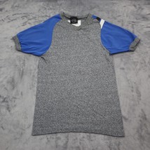 Locker Tops Shirt Boys S Gray V Neck Short Sleeve Banded Cuffs Casual Tee - $22.75