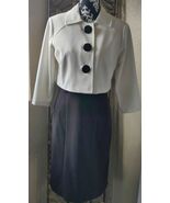 Vintage Sheri Martin Black and White work-a-day dress and jacket - $907.11 MXN