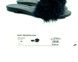 Avec Moderation Marabou Bora Bora Fkat Sandals- Black Feather, US 5 / EU... - $143.55