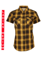 DIXXON FLANNEL - GOLD RUSH Bamboo Shirt - Short Sleeve - Women&#39;s Medium - £54.25 GBP