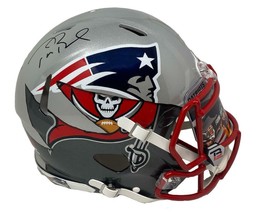 Tom Brady Autographed Patriots / Bucs Mashup Authentic Helmet Fanatics Le 1/12 - £7,988.07 GBP