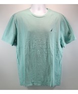 L) Men Nautica Classic Fit XL Green Cotton T-Shirt Pacific Paradise - £4.73 GBP