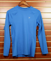 Men&#39;s Long Sleeve Compression Shirt Crew Neck Old Navy Active Blue Medium - £7.01 GBP