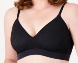 All Worthy Brushed Micro and Lace Bralette- BLACK, 3X - $21.00