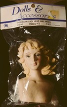 2001 Mangelsen&#39;s Dolls &amp; Accessories Porcelain Lady Head &amp; Hands KM8601 - £11.85 GBP