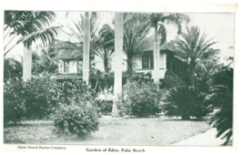 Garden of Eden Palm Beach Florida Postcard - £7.00 GBP