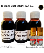3x Black Musk 100ml Concentratedl Arabian misk Thick perfume tahara oil ... - £55.98 GBP