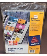 AVERY 10-PACK REFILL BUSINESS CARD PAGES CLEAR 2&quot; X 3-1/2&quot; NEW - $15.54 CAD