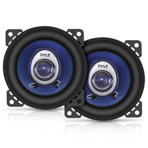 4&quot; Car Sound Speaker (Pair) - Upgraded Blue Poly Injection Cone 2-Way 18... - £38.58 GBP