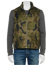 NEW SONOMA Mens Full Zip Camouflage Green &amp; Black Puffer Vest Jacket Size Large - £21.43 GBP