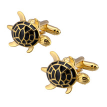 Kings Collection Gold Enamel Tortoise Mens Cufflinks Men Formal Suit Accessories - £15.03 GBP