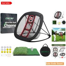 Durable Golf Chipping Net Set with Practice Balls - Elevate Your Skills ... - $65.29