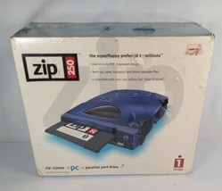 iOmega Zip 250 Parallel Port Drive,  250 MB Zip Disk, Vintage, Sealed - $216.00